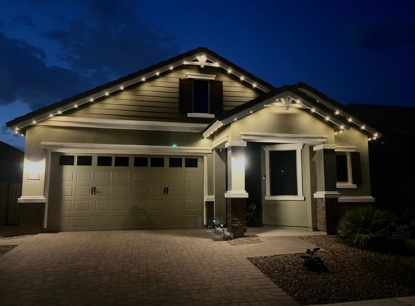 IMG 5378 permanent lighting installation in East Valley, Arizona