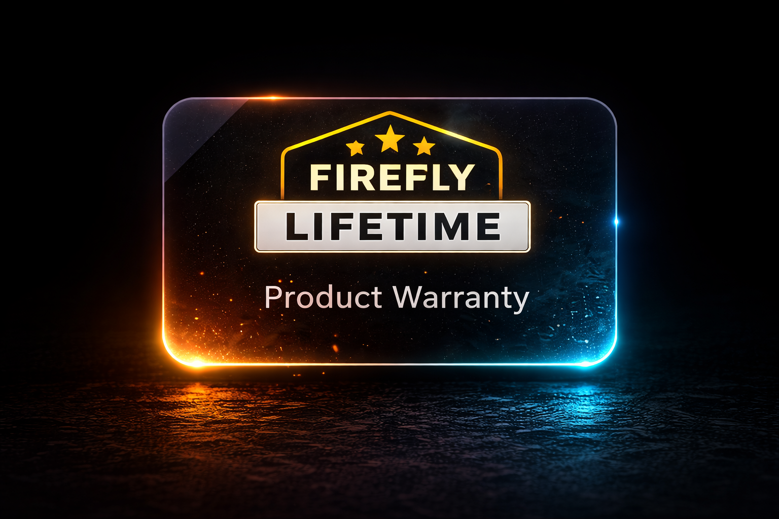 Lifetime product warranty badge